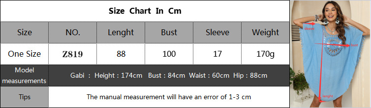 Womens Boho Beach Cover Up Casual Summer Swimsuit Kaftan